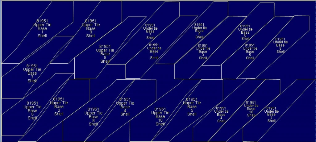 Calculating fabric needed for a tie Calculating fabric needed for a tie